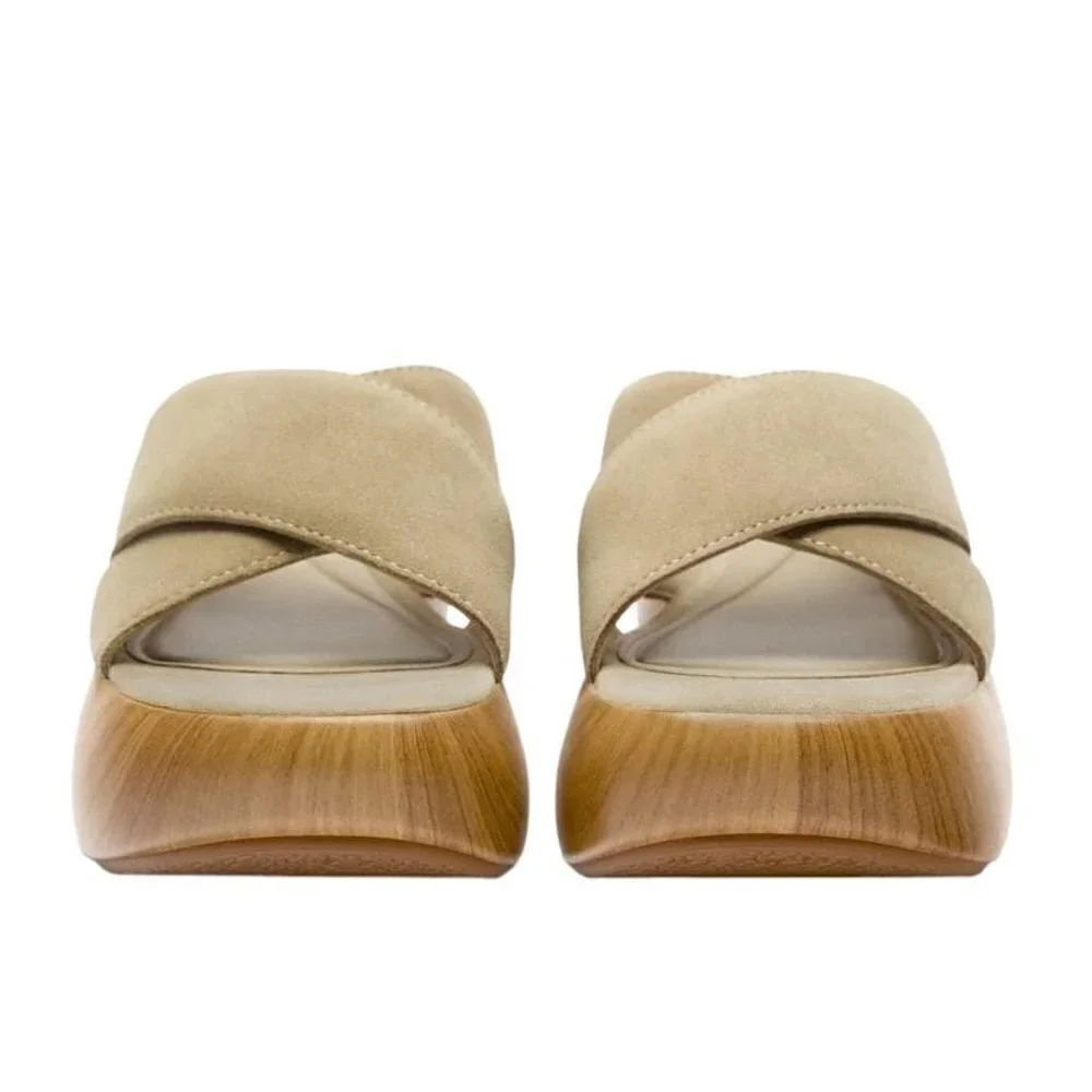 Zara split suede